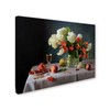 Trademark Fine Art Tatyana Skorohod 'Still Life with Flowers and Fruits' Canvas Art, 24x32 1X03884-C2432GG
